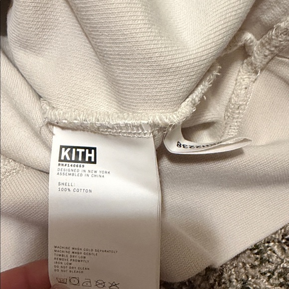 Kith Cream Hoodie with Black Stripes unisex - measurements included - Picture 15 of 17